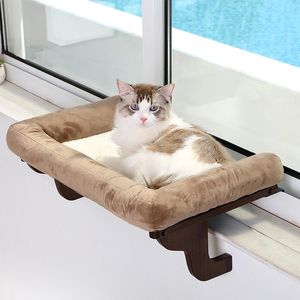 Hamac orthopédique pour chat à fixer sur fenêtre, étagère en bois pour chats de petite et grande taille, chatons, siège suspendu pour animaux de compagnie - Product Image 5