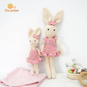 De algodón orgánico Amigurumi muñeca de conejo de peluche de juguete de bebé - Product Image 5