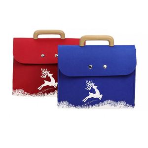 Promotion Logo New Christmas Wool Felt Customized Small Woolen Carry <b>Bags</b> for Candy on Halloween - Product Image 3