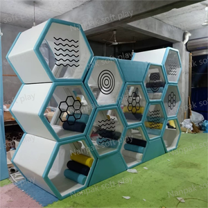 Kapalı yürümeye başlayan petek bahçesi yumuşak oyun çocuklar tırmanıcı petek labirent slayt seti çocuklar ev kreş bakım Cafe oyun alanı - Product Image 3