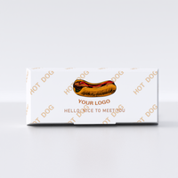 Vente en gros de boîtes à emporter de qualité alimentaire, plateau en carton OEM pour sandwich gaufré personnalisé, boîtes à hot-dog, boîte d'emballage alimentaire