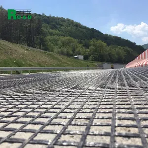 Sợi thủy tinh geogrid mặt đất sỏi lưới paver nhựa đường gia cố sợi thủy tinh geogrid cho xây dựng đường