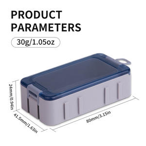 Caja de aparejos de pesca de plástico, caja de herramientas portátil con almacenamiento magnético de señuelos y diseño apilable para uso en exteriores - Product Image 4