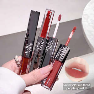 Dubbelzijdige fluweelzachte matte glanzende lip mud spiegel lipgloss waterdicht langdurig hydraterend anti-kleef cup vloeibare lippenstift - Product Image 6