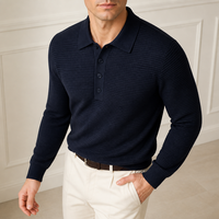 Pull en maille gaufrée pour homme avec logo personnalisé, coupe oversize, style streetwear vintage, luxe, épais, anti-plis, pour l'hiver