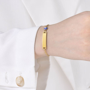 Waterproof Anti Tarnished 316L Stainless Steel Custom Eye 14K 18K Gold Plated <b>Adjustable</b> Blank <b>Bracelet</b> For Women - Product Image 3