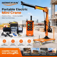 Mini-grue hydraulique mobile 1-3T, avec châssis de levage rotatif à flèche, montée sur véhicule pour le chargement et le déchargement