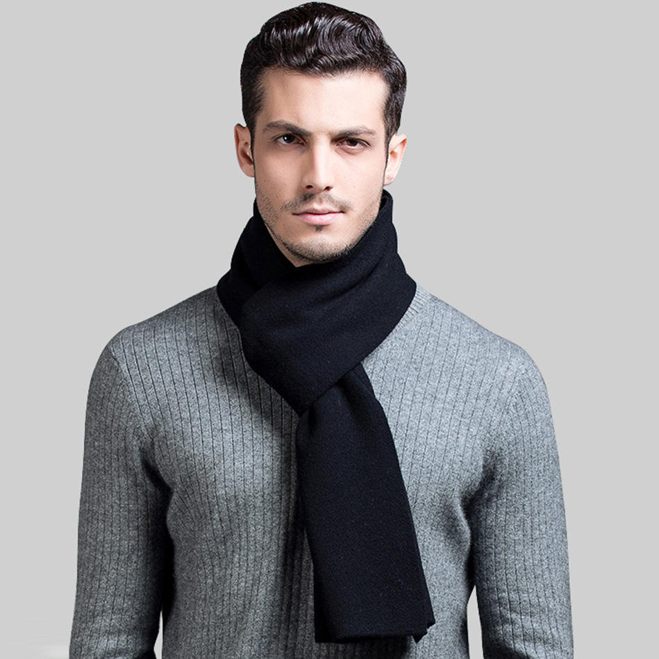 Thick Winter Men Scarf and Shawl Pashmina Casual Plain Color