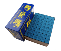 Gesso Triangolare per Stecca da Biliardo, Confezione Master da 144 Pezzi per Sale da Biliardo, Bar e Club di Snooker, Formula Oleosa Blu, Polvere Fine, Facile Applicazione