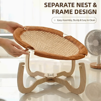 Lit pour chat, hamac rond pour animaux de compagnie, version tapis rafraîchissant respirant, essentiel pour bronzer sur le balcon