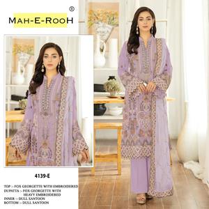 ชุดปากีสถานที่มีคุณภาพสูงปักลายเรียงตามลำดับ3มม. เสื้อผ้าทำงานปากีสถาน - Product Image 5