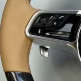 พวงมาลัยรถหนังแท้สำหรับ <span class=keywords><strong>Porsche</strong></span> Macan 95B S Turbo <span class=keywords><strong>GTS</strong></span> 2014ถึง2023พวงมาลัยคาร์บอนไฟเบอร์ - Product Image 3