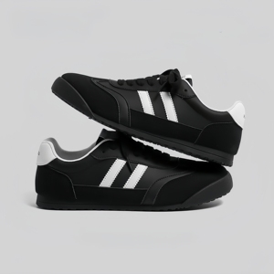 Zapatos de entrenamiento alemanes negros para mujer, nuevos de verano, con cordones, planos, informales, para estudiantes, estilo urbano, versátiles - Product Image 1