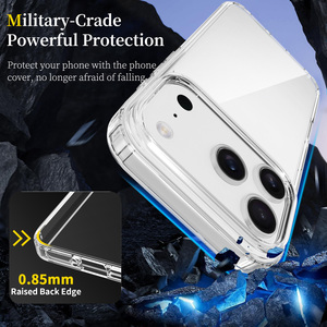 Trường hợp khó khăn TPU + PC trường hợp điện thoại di động bìa cho <span class=keywords><strong>Iphone</strong></span> 13 14 15 16 17 Pro điện thoại trong suốt trường hợp - Product Image 3