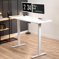 Bureau assis-debout électrique réglable en hauteur Yazhi, à moteur unique, en acier au carbone, haute capacité de charge, design moderne rectangulaire