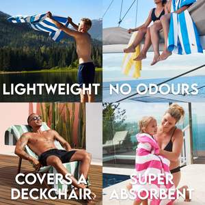 Serviette de plage en microfibre aux couleurs vives, séchage rapide, sans sable, toucher doux, impression de logo personnalisée pour enfants, camps d'été et piscines scolaires - Product Image 3