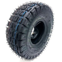 Pneu 3.00-4 avec chambre à air, pneu tout-terrain adapté aux scooters électriques 47cc/49cc, mini ATV, quad, vélo pour enfants