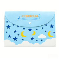 Carpeta de Archivos Transparente de PVC con Logotipo Personalizado, Cierre de Botón a Presión, Organizador de Papelería de Oficina A4, Regalo Corporativo Empresarial