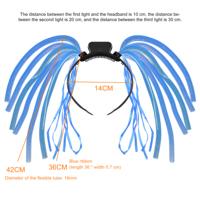 Serre-tête LED lumineux pour dreadlocks, accessoires capillaires scintillants pour événements nocturnes, festivals, soirées rave, fournitures en gros