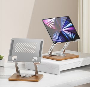 木製ベース付きアルミ合金冷却タブレットパッドスタンドホールド - Product Image 5