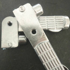 Silver Aluminum E <b>Bike</b> Foot Pedals With Rear Footrest Durable Foldable Extended For <b>Electric</b> Bicycle Accessories - Product Image 1