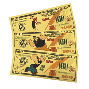 Colección <span class=keywords><strong>de</strong></span> Billetes <span class=keywords><strong>de</strong></span> Anime <span class=keywords><strong>de</strong></span> Popeye <span class=keywords><strong>de</strong></span> América, Chapados en Oro con Técnicas <span class=keywords><strong>de</strong></span> Grabado e Impresión Digital, Novedades <span class=keywords><strong>de</strong></span> Moda - Product Image 1