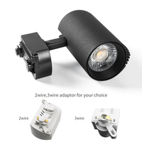 Éclairage sur rail réglable 20W COB LED Éclairage sur rail commercial de style moderne pour magasins intérieurs Puissance 40W avec une excellente visibilité