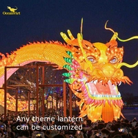 Fabricant de lanternes de festival Zigong Lanterne de dragon géante personnalisée Spectacle de lanternes en soie imperméable