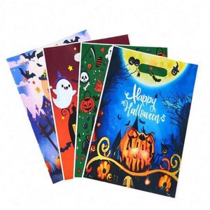 4 sacs de shopping en plastique OPP avec poignées, thème Halloween, pour bonbons, cadeaux, chocolats, boutique, vente au détail - Product Image 1