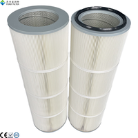 Filtre à air plissé industriel rond en PTFE et polyester pour collecteur de poussière de peinture en poudre de remplacement