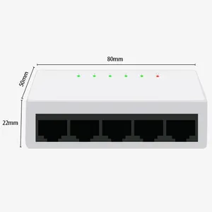 Prezzo di fabbrica Desktop custodia in plastica 5 porte 10 100 hub Switch di rete Ethernet veloce