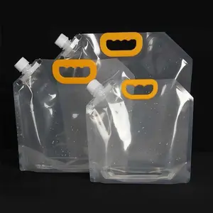 Saco e bolsa, 1.5l 2.5l 5l 10l bebidas água bebidas saco e saco, recipiente de armazenamento de plástico transparente