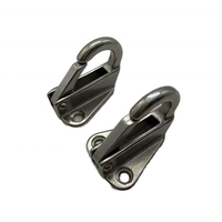 Acier inoxydable 316 Marine Snap Fender Hook Plate Fitted Openable Hook 24x36 Mousqueton Ship Kayak Yacht Boat Hardware Accessories