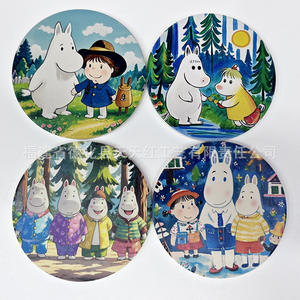 Sous-verre rond en céramique Moomin avec motif de dessin animé, isolant thermique pour la protection des boissons, fabriqué à Quanzhou - Product Image 2