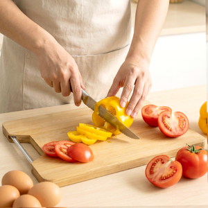 Tabla de Cortar de Bambú Resistente con Mango de Metal, 1.8 cm de Grosor, Tabla de Picar de Alta Resistencia para Chefs Profesionales, Nueva - Product Image 2