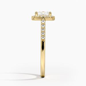 Anillo de Compromiso Dorado Brillante para Mujer con Piedra Brillante, Regalo de Aniversario de Bodas, Joyería de Moda - Product Image 2