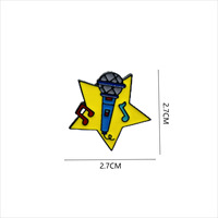 Offre Spéciale – Badges en Métal de la Marque Pinstar : Instruments de Musique Mignons (Batterie, Microphone, Trompette) – Vente en Gros, Personnalisables en Émail