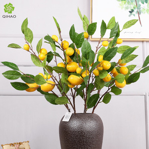 Ramas de Limón Artificiales de 30cm-100cm, Flores de Seda y Plástico de Alta Calidad en Colores Naranja-Rojo/Amarillo para el Año Nuevo Chino y Decoración del Hogar - Product Image 5