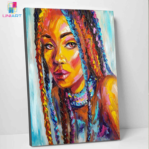 UNIART-<span class=keywords><strong>Portrait</strong></span> de <span class=keywords><strong>femme</strong></span>, visage de <span class=keywords><strong>femme</strong></span>, <span class=keywords><strong>peinture</strong></span> à l'huile sur toile, tableau d'art mural, pour la décoration intérieure - Product Image 1