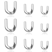 Acier inoxydable Double U Forme Épaisse Chaîne Cubaine Connecter Fermeture U Bijoux Hommes Bracelet Fermoir