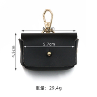 Mini pochette en cuir PU pour bagues, étui de rangement portable pour bijoux, porte-clés élégant en forme de sac pour bagues