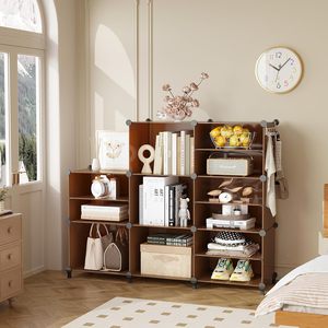 Lemari pakaian kubus portabel Modern, furnitur plastik konversi untuk rumah kantor kamar tidur, apartemen, ruang tamu, pakaian - Product Image 4