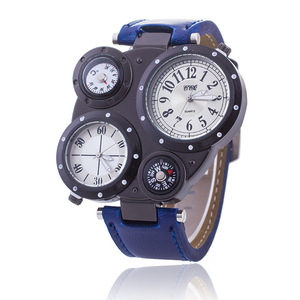 Montre sport à quartz élégante et sophistiquée pour homme avec design boussole à double action - Product Image 2