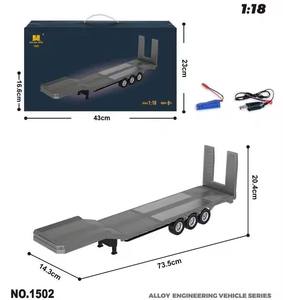 1/18 Huina 1502 RC <span class=keywords><strong>remorque</strong></span> plate-forme <span class=keywords><strong>Semi</strong></span>-<span class=keywords><strong>remorque</strong></span> pour 1:18 770s RC tracteur <span class=keywords><strong>camion</strong></span> télécommande véhicule jouet modèle cadeaux - Product Image 5