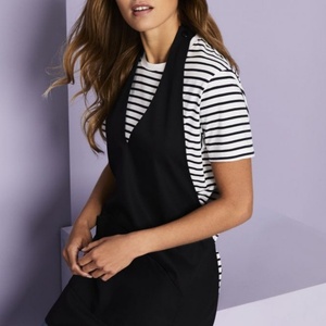 V Neck <b>Kitchen</b> Salon Barber Women's Custom Apron with Pockets Printing & Embroidery Custom Logo & <b>Label</b> 100% Polyester Fabric - Product Image 2