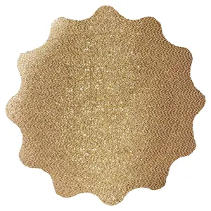 खेल वर्दी और फैशन शैलियों के लिए कढ़ाई एप्लिक के रूप में सोने के रंग में धातुई टवील