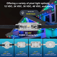 Lumières LED à pixels permanentes pour Noël, extérieur, RGBW, 24V, contrôle intelligent par application, IP68, pour la décoration de maisons, de bâtiments et de commerces à Noël