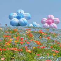 Fleurs gonflables géantes pour l'extérieur, modèle de fleurs gonflables pour pelouse de parc, plantes gonflables géantes pour la décoration des parcs