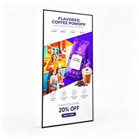 Boîte à lumière LED d'intérieur, panneau de menu en acrylique, support mural, cadre de signalisation publicitaire rectangulaire pour restaurant, café