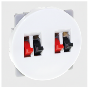 COMETE Blanc Double Haut-Parleur Prise Audio & Vidéo Connecteurs Produit - Product Image 1